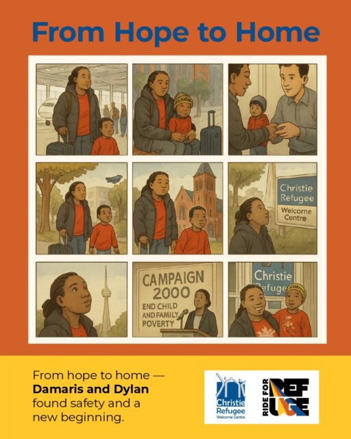 ✨ Meet Damaris & Her Son ✨
From arriving in Canada with only hope and a suitcase to becoming a strong voice for refugee families—Damaris’s story is one of courage, love, and transformation.
🌍 Discover how Christie Refugee Welcome Centre walked alongside her every step of the way, and how together we can keep building safe beginnings.
 💛 Read her story & be inspired #RefugeesWelcome #RideForRefuge #NewBeginnings #ChristieRefugee