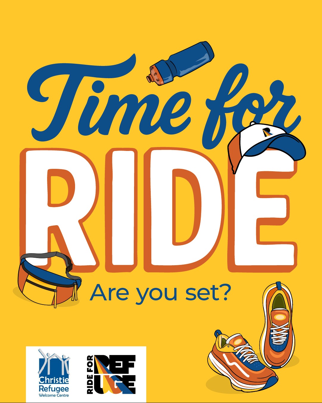 ✨ It’s time! ✨🚴♂️🏃
The countdown is over — Ride for Refuge is happening THIS WEEK! 🧢👟💛
Grab your shoes, cap, and water bottle, and join us in standing with refugees, moms, and families building new beginnings in Canada.
💙 Every step, every ride, every donation makes a difference.
👉 Are you set for the ride?
#TimeForRIDE #RideForRefuge #ChristieRefugeeCentre #TogetherForRefugees